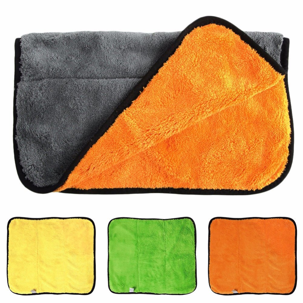 Khăn Lau Xe Vải Dày Sợi Lông Microfiber Làm Sạch Đánh Bóng