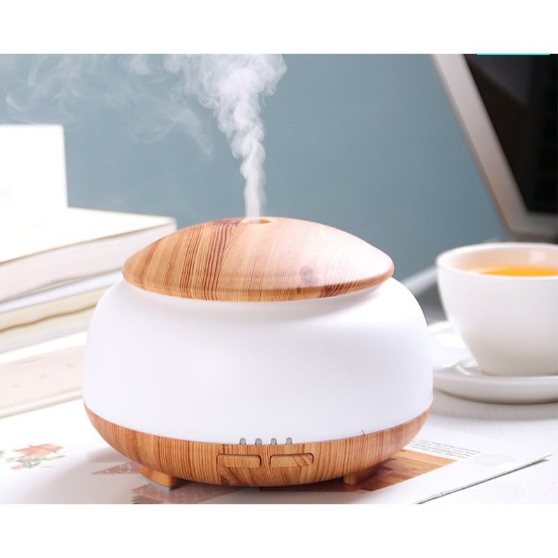 Máy Phun Sương Xông Tinh Dầu, Máy tạo độ ẩm viền vân gỗ tặng kèm sạt