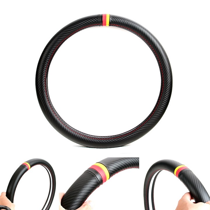 Bọc vô lăng ô tô đan vân Carbon cao cấp