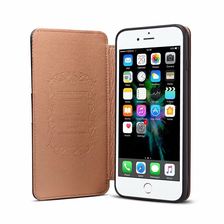 Vỏ bảo vệ iPhone 7 8 X Plus Genuine Leather da thật Case 8Plus 7Plus 7+ 8+ Cover iPhoneX Ốp lưng