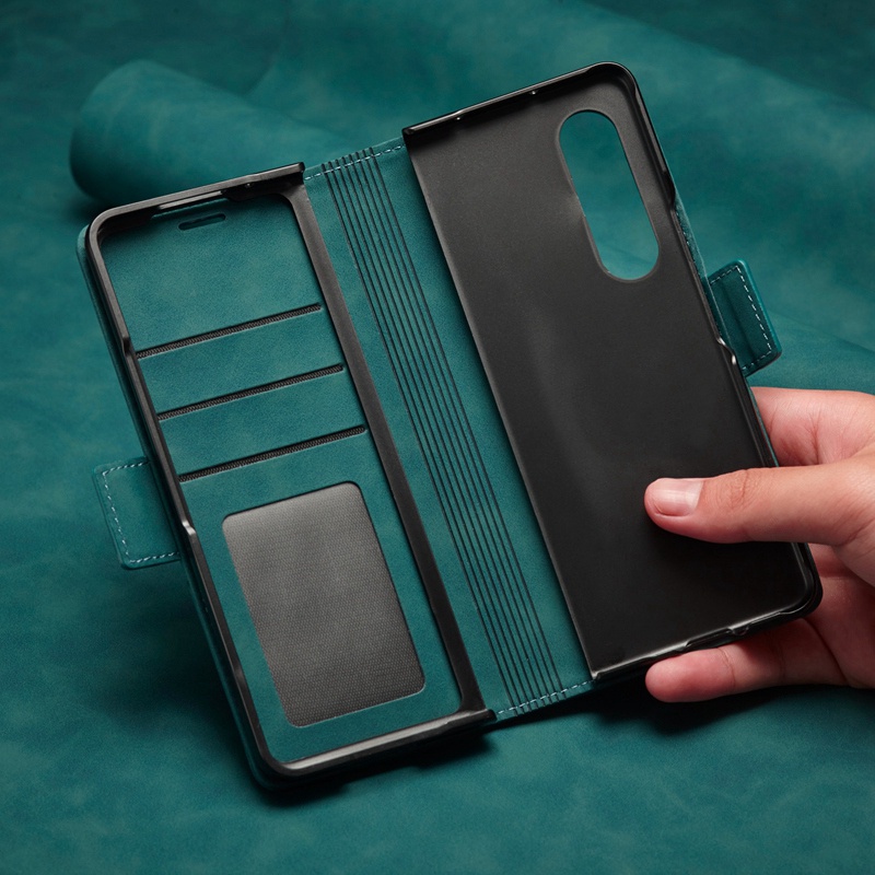 Ốp lưng Dạng Ví Da Lật Dành Cho Samsung Galaxy Z Fold 4 Flip 4 Flip 3 5G SS Z Flip 3 Fold 3 SS Z Fold5 SS Flip 5 5G