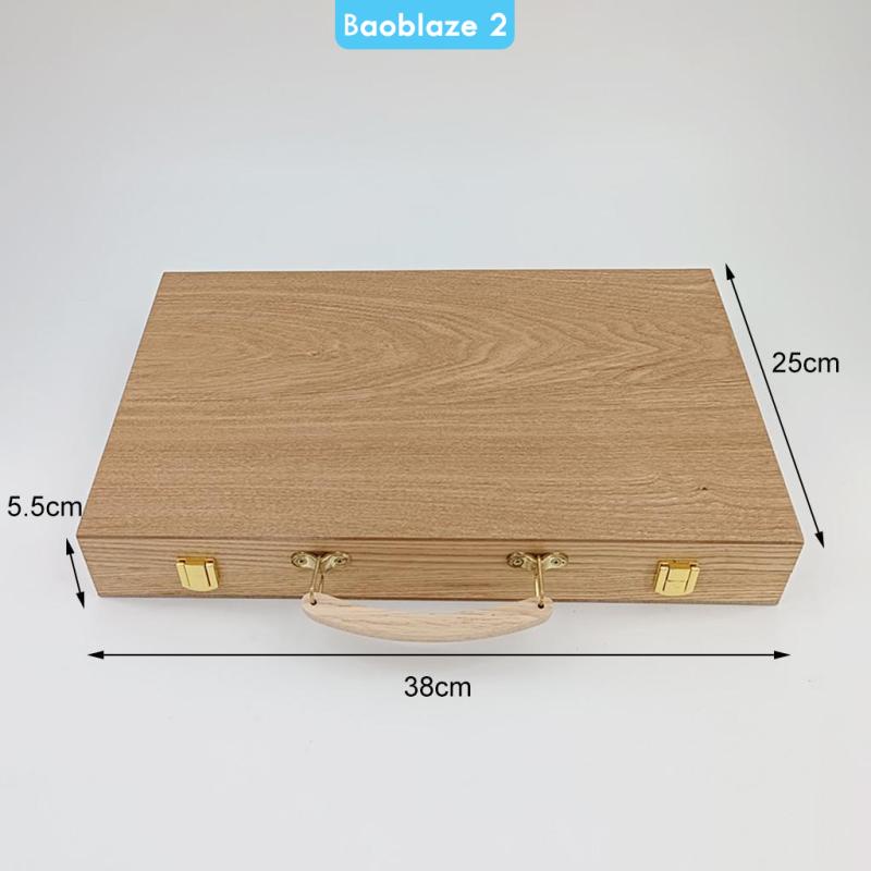 Bộ Backgammon Truyền Thống Trung Bình Bằng Gỗ Cho Người Lớn