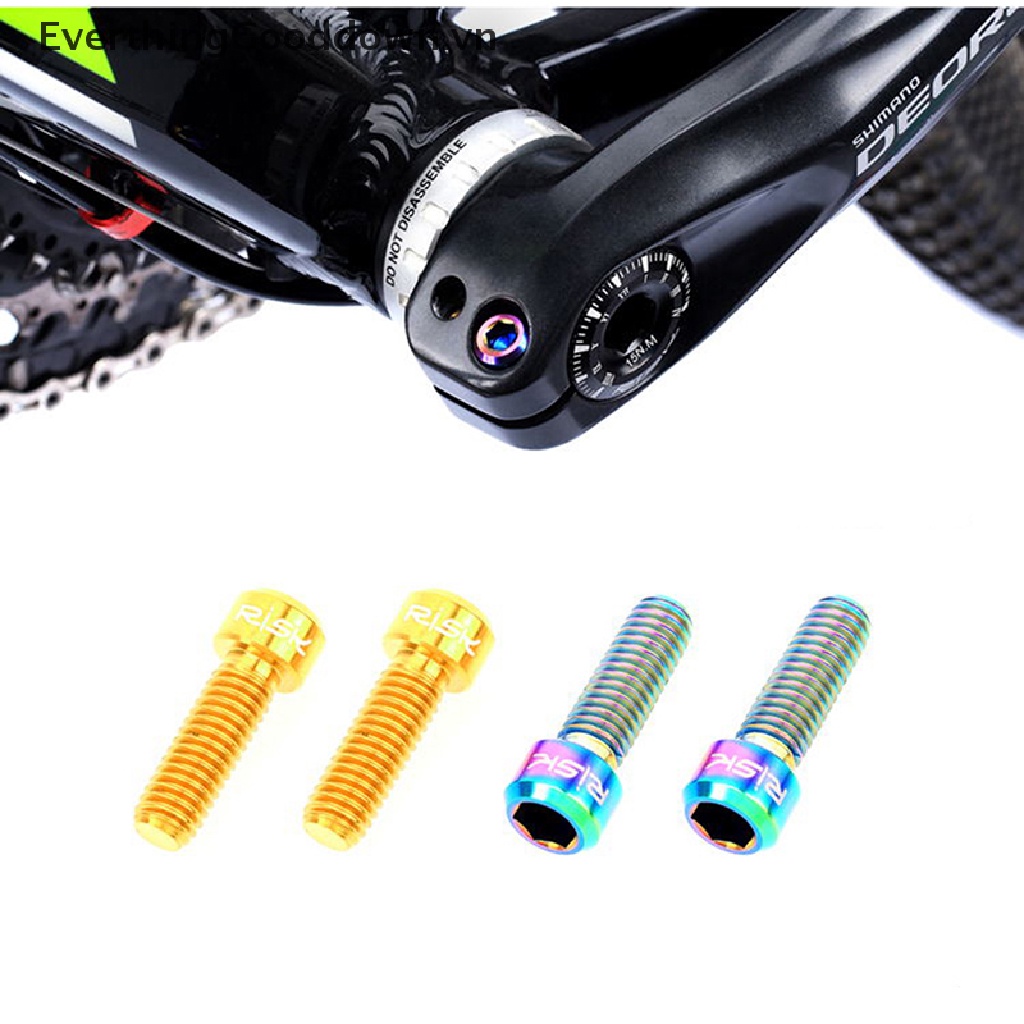 Bộ 2 Ốc Vít Ti Bằng Titan Cho Đĩa Phanh Xe Đạp