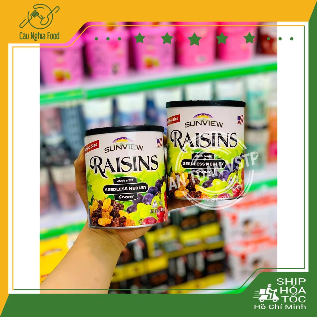 Nho Sấy Khô Raisins Sunview - Giàu Vitamin B, C, Acid Folic 425gram