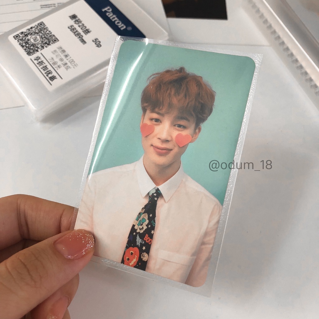 Sleeve Patron Trung dày không dán đựng card/ ảnh/ photocard size 58x89mm
