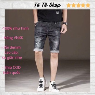 Quần Short Jean Nam Rách ❤️FREESHIP❤️ Quần Short Bò Nam Cao Cấp Mẫu Mới Thời Trang Năng Động Hàng VNXK Tô Tồ Shop - QS3