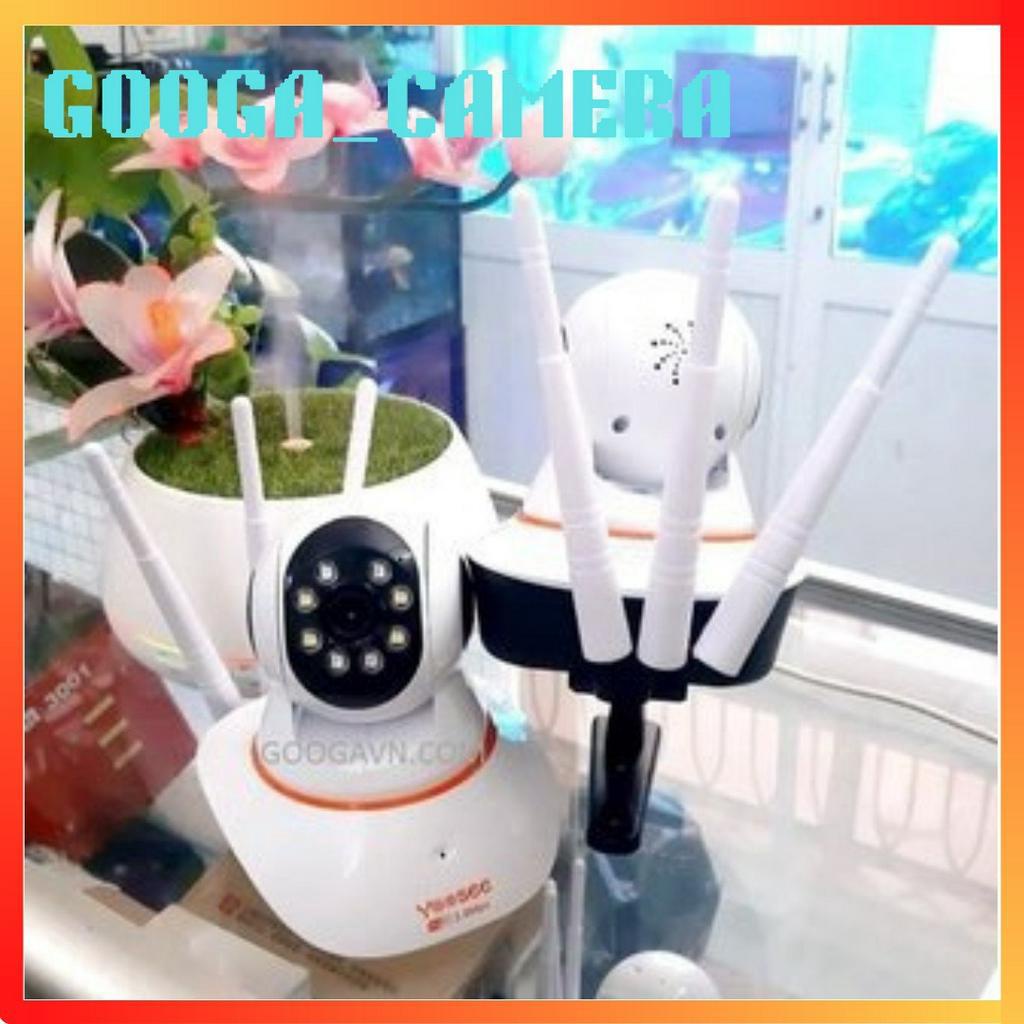 Camera ip wifi yoosee trong nhà 3 râu KO LAN & CÓ LAN hỗ trợ bật flash ban đêm quay màu- khe thẻ nhớ trên đầu - BH 1 NĂM