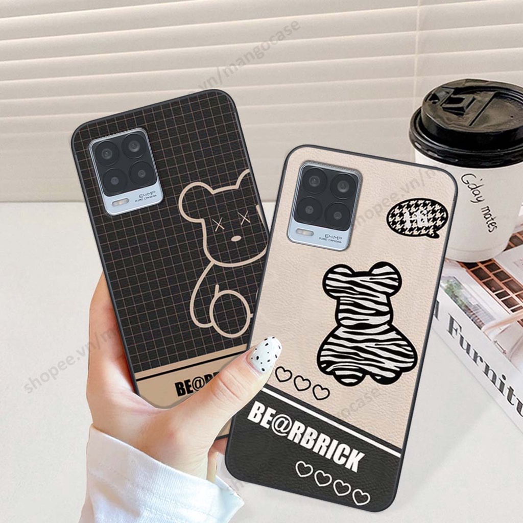 Ốp lưng Realme 8 in hình happy nice, bé gấu đáng yêu