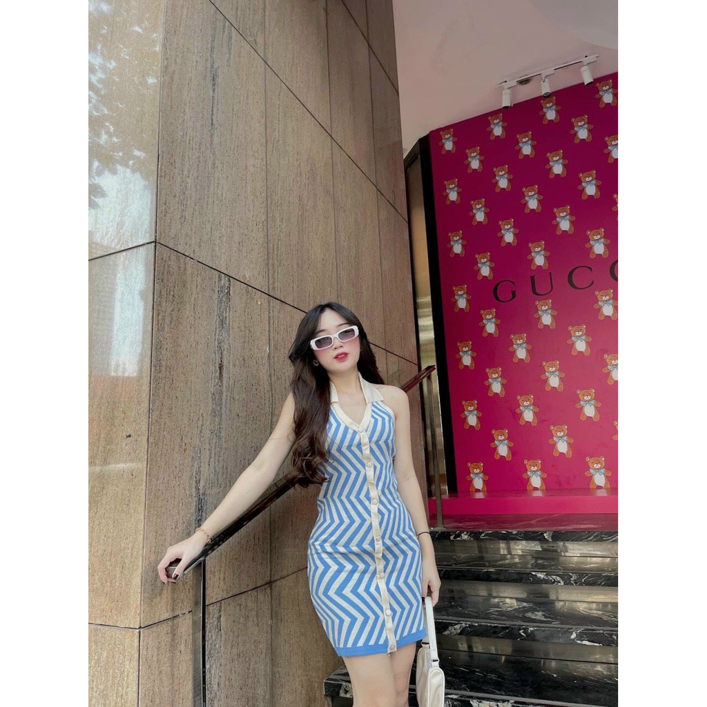 [HÀNG QUẢNG CHÂU] Váy Yếm Len, Váy Body Nữ Hở Lưng Tôn Dáng Mặc Tôn Dáng Siêu Trendy | BigBuy360 - bigbuy360.vn