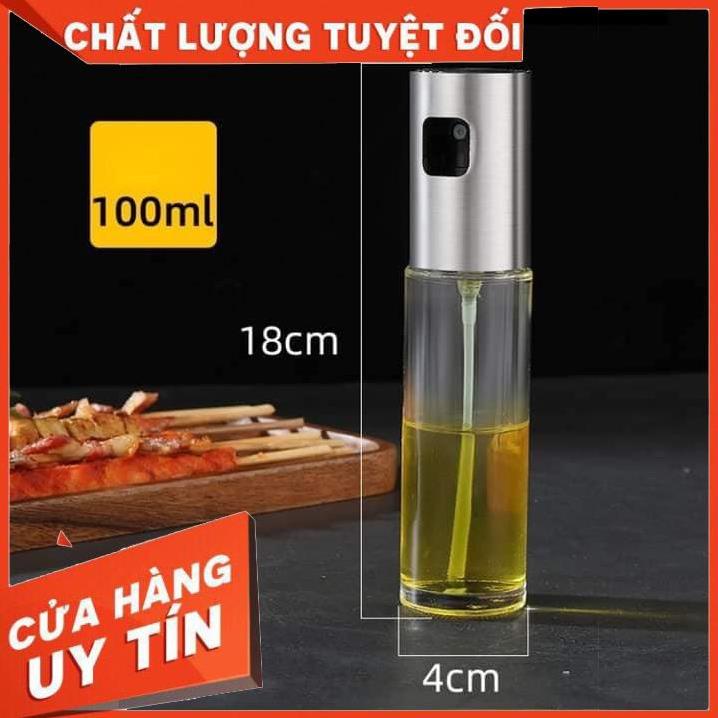 HOT -  Bình xịt dầu ăn phun sương cho nồi chiên không dầu chai thủy tinh cao cấp 100ml WALLMART WM59