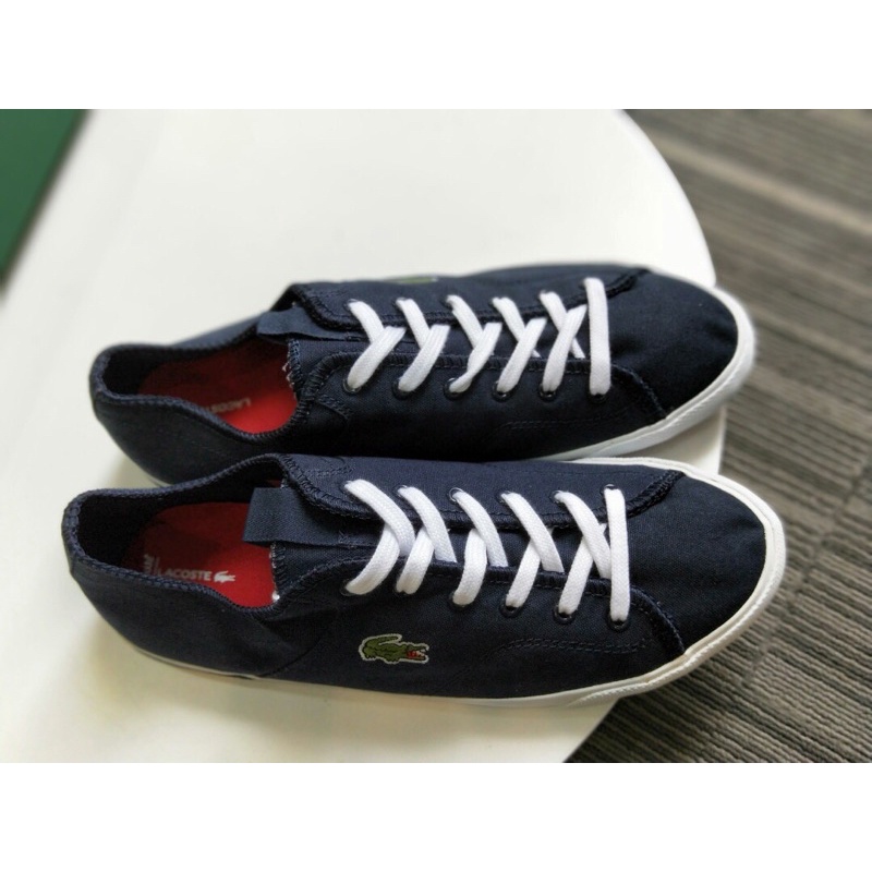 giày vải nam đế cao su nhẹ ngắn cổ dễ đi lacoste