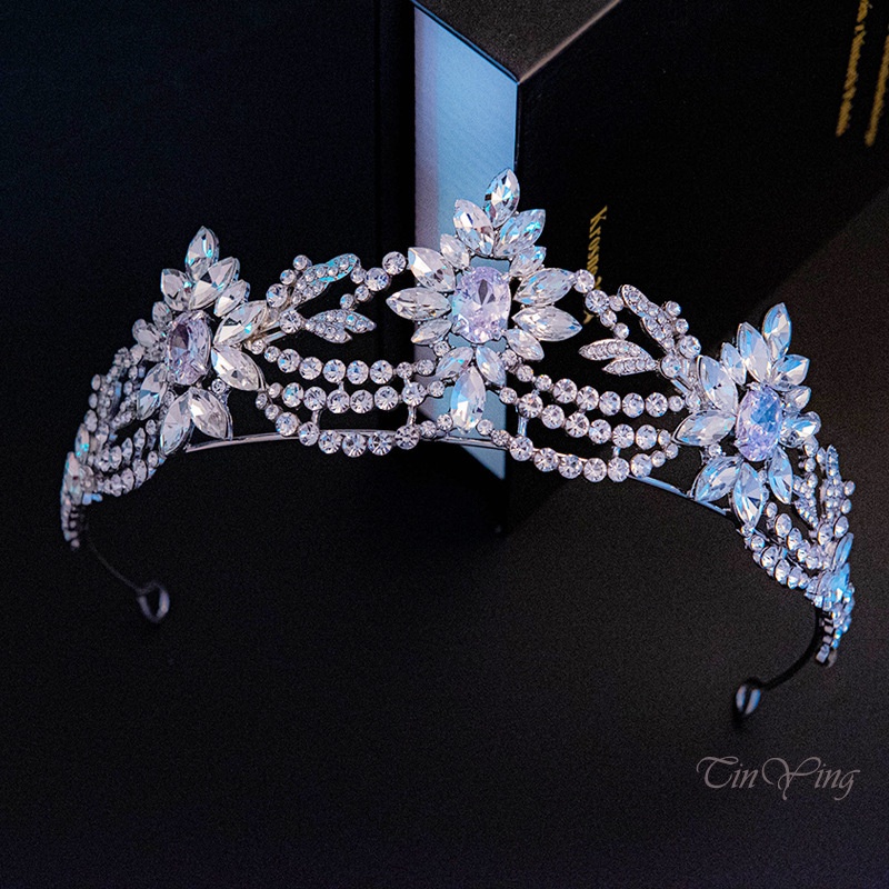 GETNOIVAS Vương miện cô dâu GETNOIVAS đính đá toàn diện sang trọng