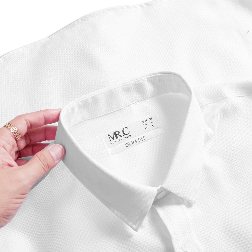 Áo sơ mi nam trơn tay dài MRC 2012080-1 chất Kate cao cấp, mềm mịn, chuẩn form, tôn dáng, thanh lịch - MENFIT