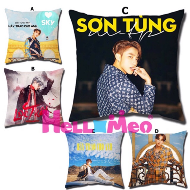 Bộ Gối Ôm Sofa Trang Trí In Hình Ca Sĩ Sơn Tùng MTP - Dành Cho Fan Sky 45 x 45cm