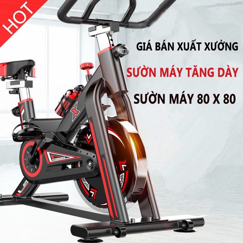 Máy Tập Xe Đạp Thể Dục,Gym Tại Nhà FITNESS Có Đồng Hồ Cảm Biến Nhịp Tim,Đo Quãng Đường Tốc Độ Chạy,Bảo Hành 24 Tháng
