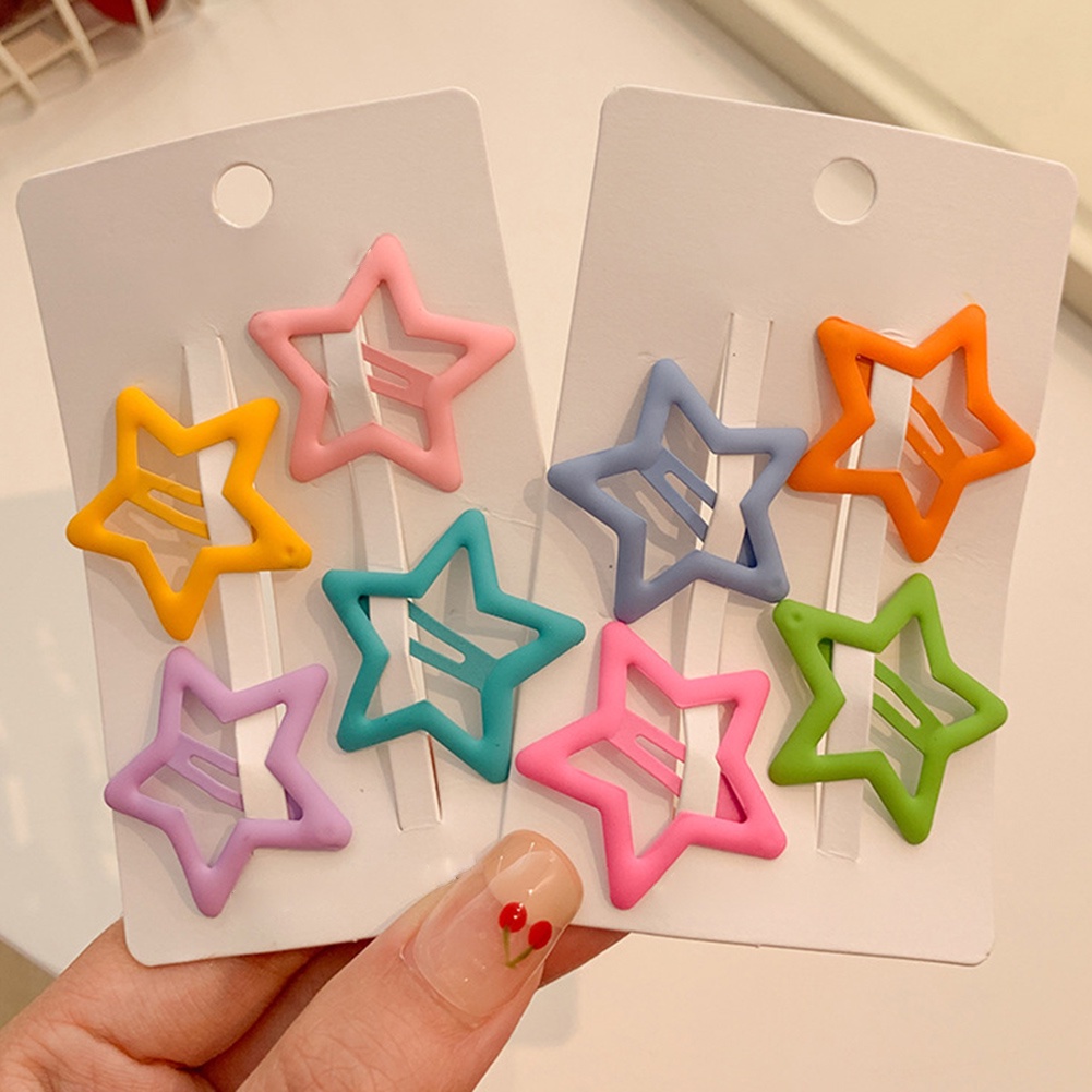 Set Kẹp Tóc Màu Trơn Đơn Giản Dễ Thương Dành Cho Nữ