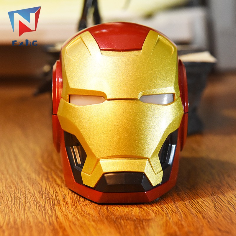 ExhG❤❤❤High quality Iron Man Bluetooth Speaker Wireless Bluetooth 4.2 Speakers Support FM Radio TF Card for Phone PC @VN