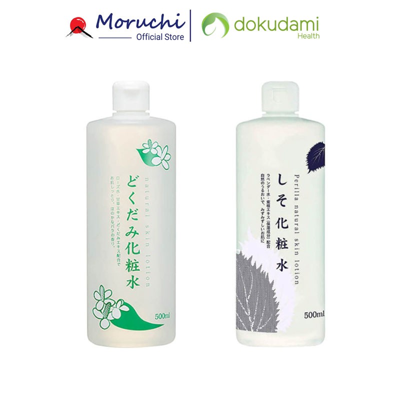 Nước hoa hồng diếp cá tía tô giảm mụn Dokudami 500ml Nhật Bản toner diếp cá - Moruchi