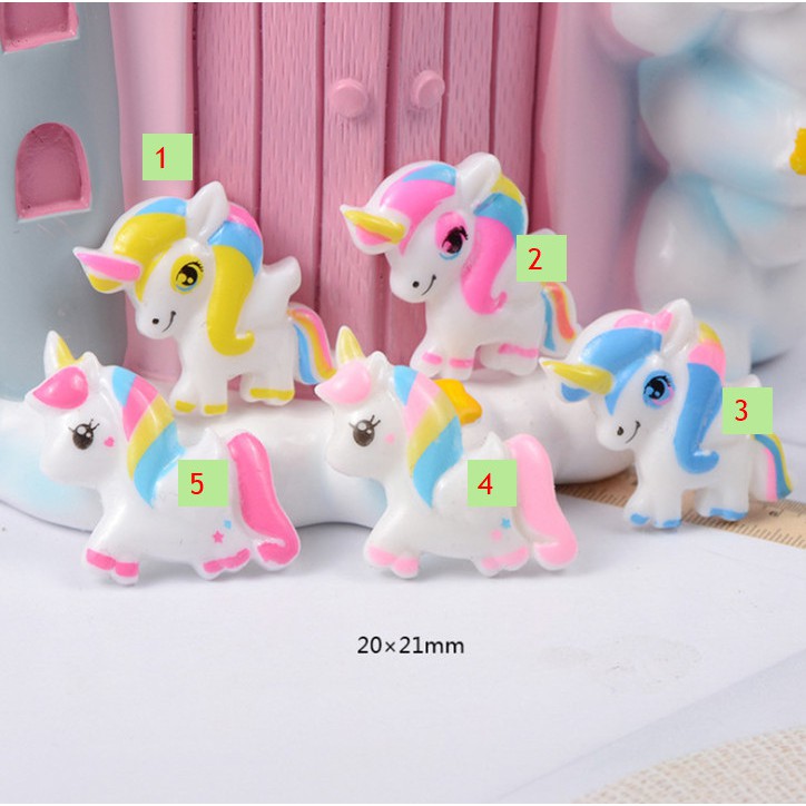 Nút cài dép Sticker Jibbitz hình Unicorn 3D cho sục bít đầu Cross Duet Baya