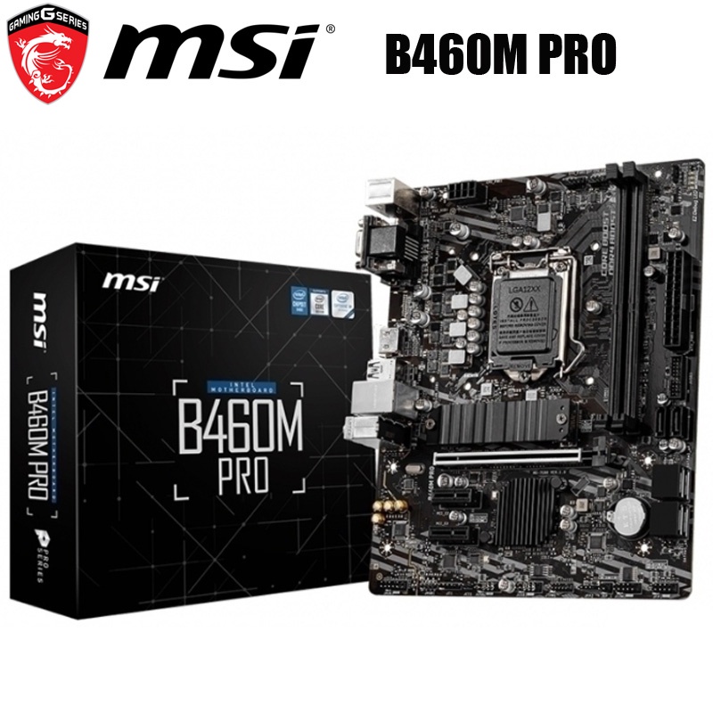 Mainboard MSI B460M-PRO (Chipset Intel B460/ Socket LGA1200/ VGA onboard/ Hỗ trợ 02 khe Ram DDR4)