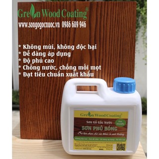 Sơn Gỗ Gốc Nước Green - Sơn phủ bóng hoàn thiện 800ml
