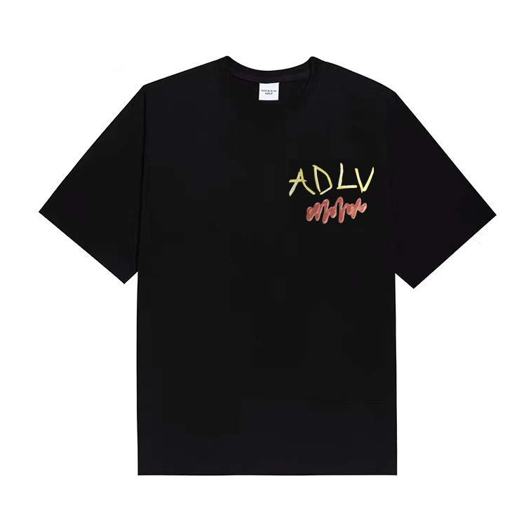Adlv Áo Thun Cotton Tay Ngắn In Họa Tiết Thời Trang Unisex