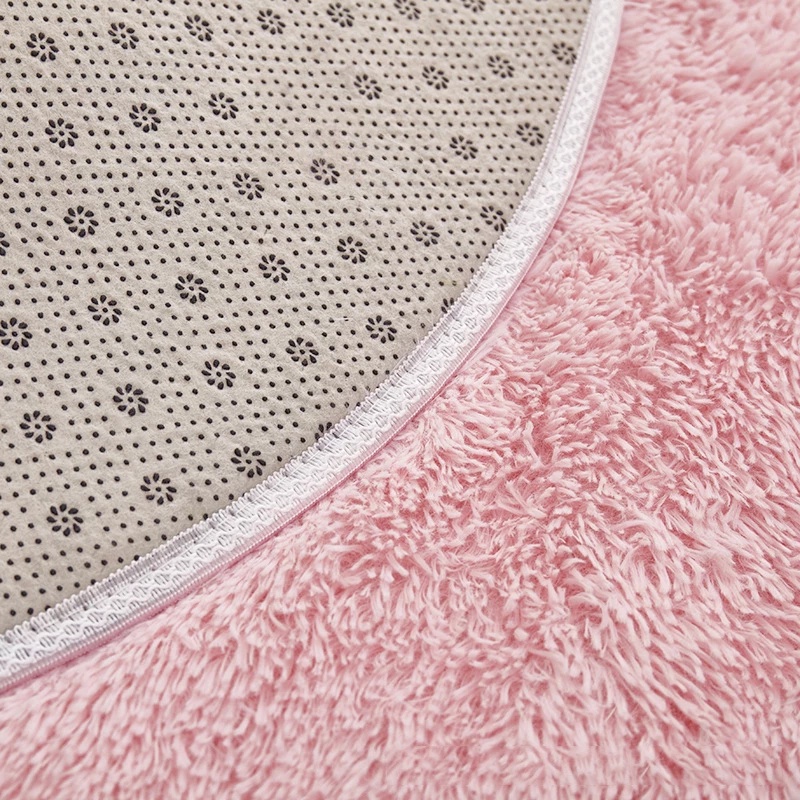 [LOẠI DÀY] Thảm lông lót sàn hình tròn 1MX1M chống trượt trang trí nhà cửa
