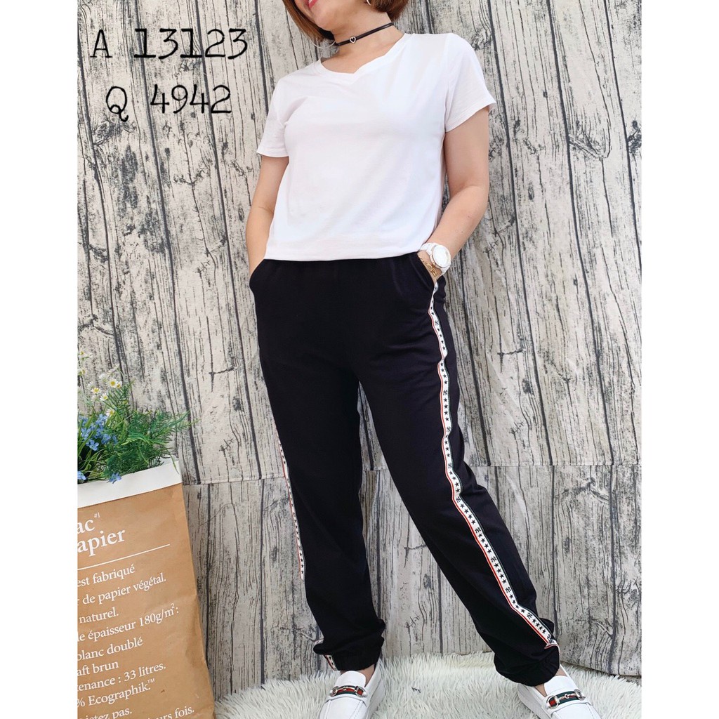 4941 - 4942 - 4943 -  Quần Thể Thao BIG SIZE Pó cổ chân viền Sọc &quot;thao&quot;