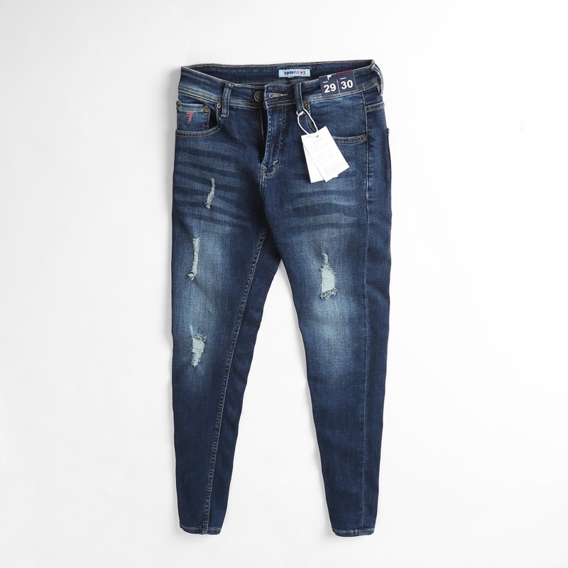 QUẦN JEAN NAM XANH XƯỚC RÁCH QUẦN BÒ NAM THỜI TRANG CAO CẤP ỐNG ÔM HÀNG MỚI VỀ QUẦN RIN VNXK HAIAN JEANS