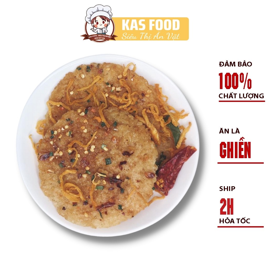 Cơm cháy chiên nước mắm lắc khô gà CCKG3/450 thơm ngon, giòn tan, loại dày 300/450g - Kas Food