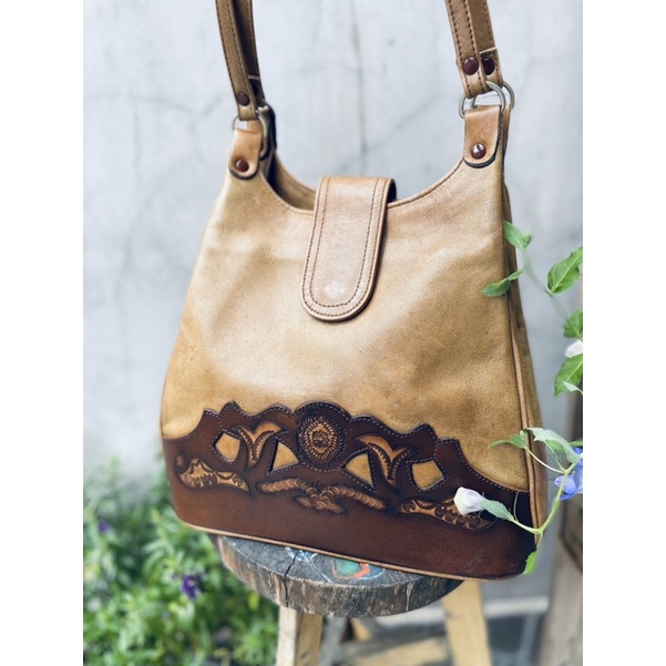 SALE- túi si đeo vai da thật