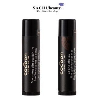 COCOON - Combo Son dưỡng + tẩy tế bào chết môi cà phê đak lak