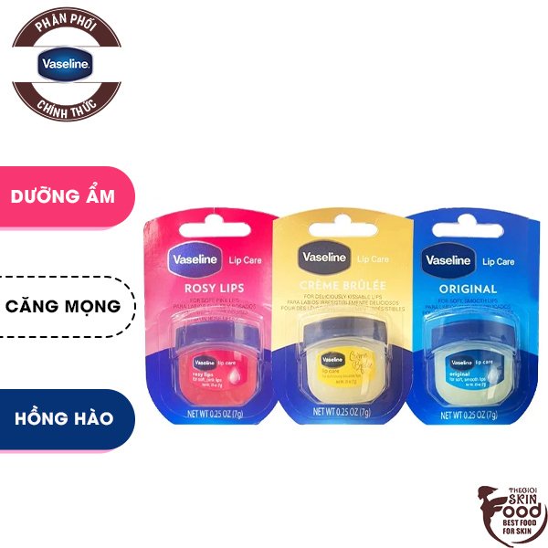 Sáp Dưỡng Môi Hồng Xinh Xắn Vaseline Lip Care 7g (Dạng Hũ)