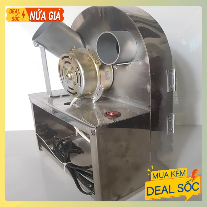 Máy thái hành tỏi inox chạy moter điện tặng 3 lưỡi phụ