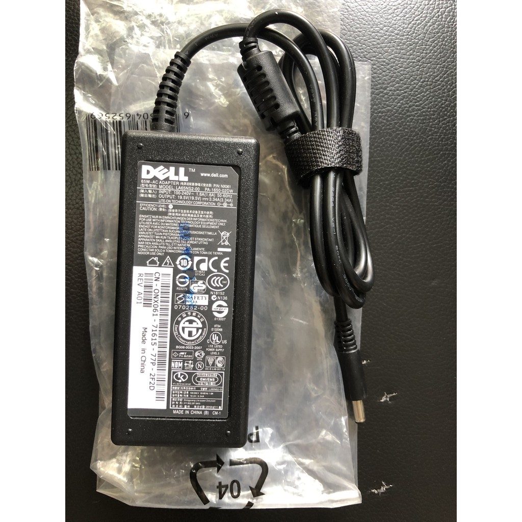 Sạc Laptop Dell Kim Nhỏ 19V 3,34A - Hàng Zin