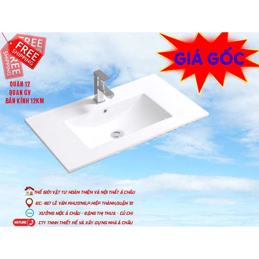 chậu lavabo sứ âm bàn giá rẻ tại Quận 12,TPHCM