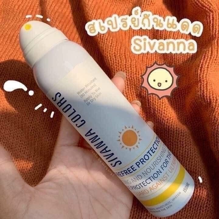 Xịt chống nắng SIVANA Colors 2 In 1 Make up Body Carefree Protection Spray 150ml Thái Lan chính hãng