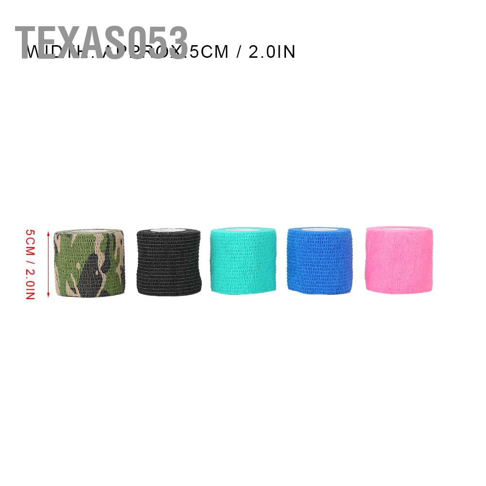 💕Hàng Sẵn 5pcs Băng dính không dệt có hình đàn hồi quấn ống tay cầm nắm máy xăm thể thao Băng quấn tay cầm Bao bọc Cung cấp dùng một lần Hình xăm tự dính