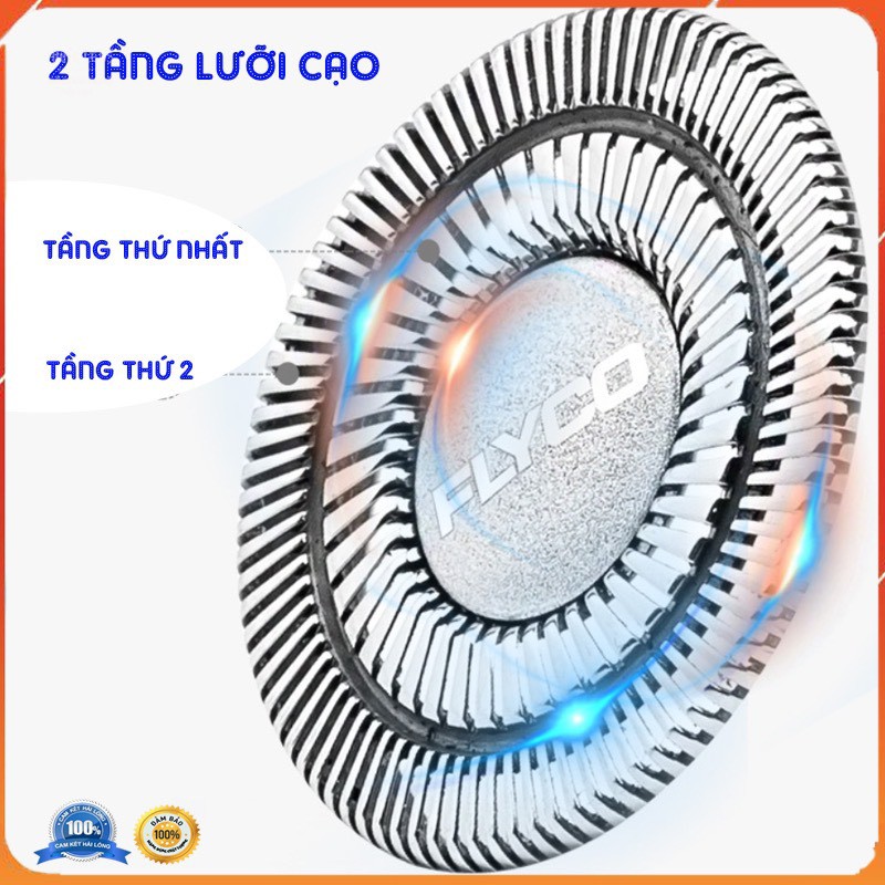 Máy cạo râu Flyco FS373 Cao cấp 3 lưỡi dao kép chống nước chạy siêu êm Bảo hành Chính hãng