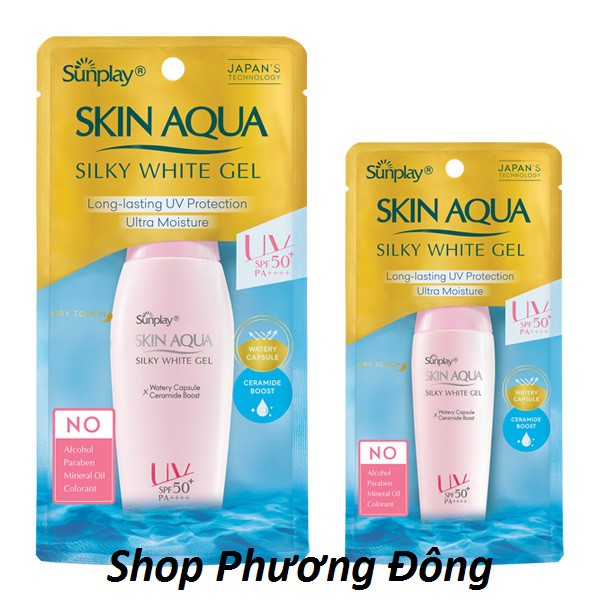 Gel Chống Nắng Dưỡng Trắng Sunplay Skin Aqua Silky White Gel SPF50+