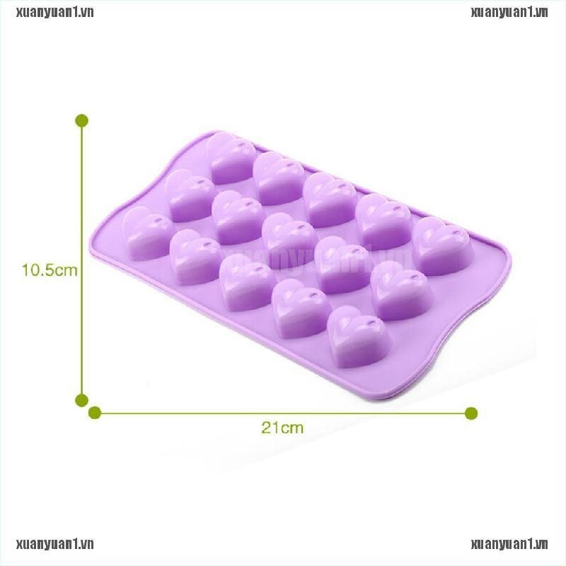 Khuôn silicone Tạo Hình Trái Tim Làm Bánh Với 1 Ngăn Tiện Dụng