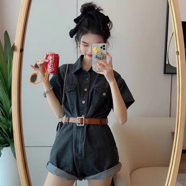 Set đồ jeans liền thân
