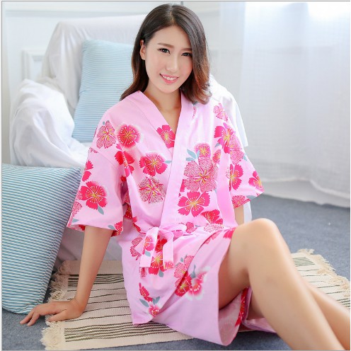 Bộ Yukata buộc dây phong cách Nhật Bản, kiểu dáng cực kỳ tiện dụng, chất vải mềm mại thoáng mát ཉིཾ ' ;