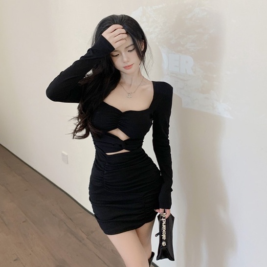 Áo Thun Nữ Tay Dài Khoét Eo Thời Trang Quyến Rũ