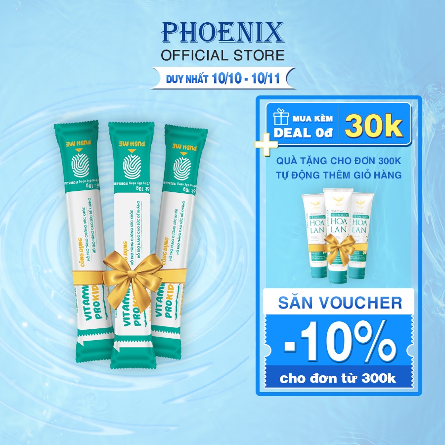Thạch Vitamin Prokids cho trẻ ăn ngon Golden Phoenix Pharma. Gói lẻ 10g