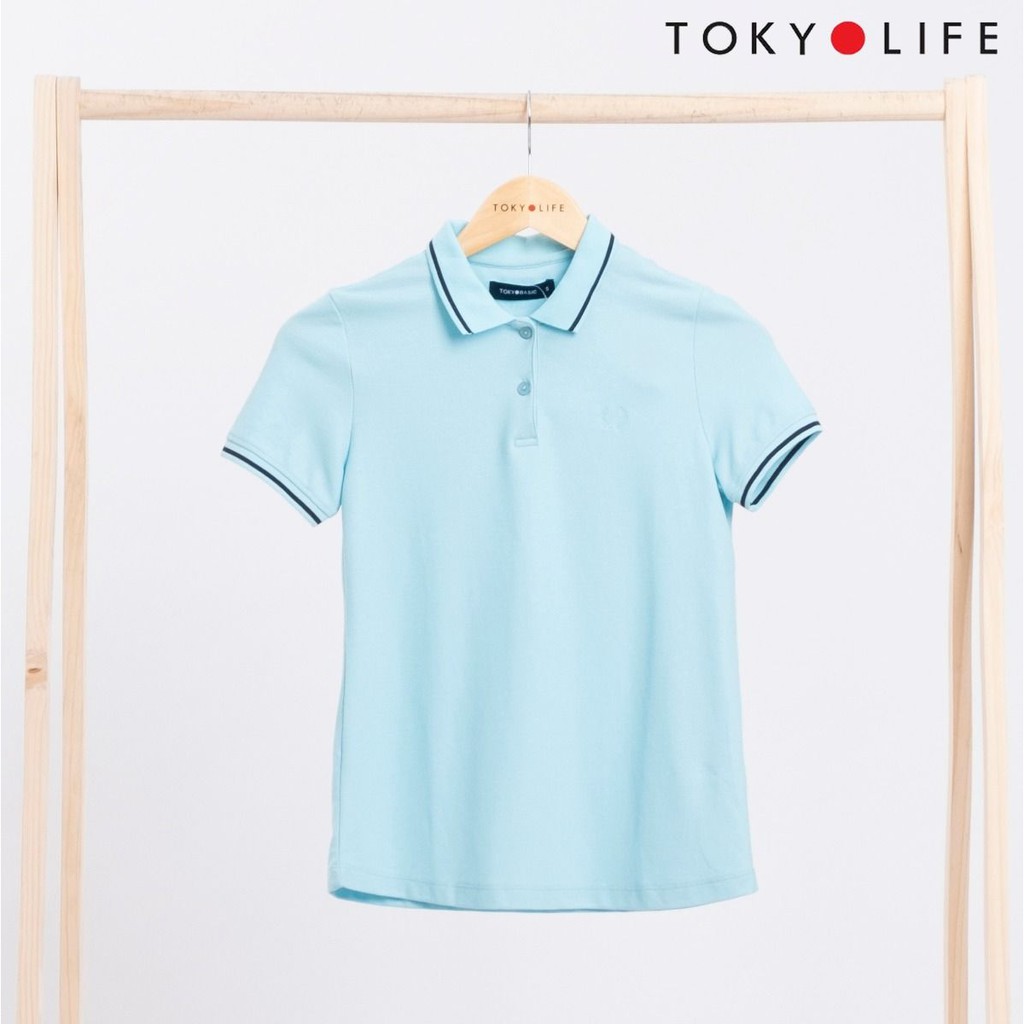 [Mã WABRTKL11 giảm 10% đơn 250K] Áo phông Polo Nữ TOKYOLIFE cổ Đức pha viền I9POL502G