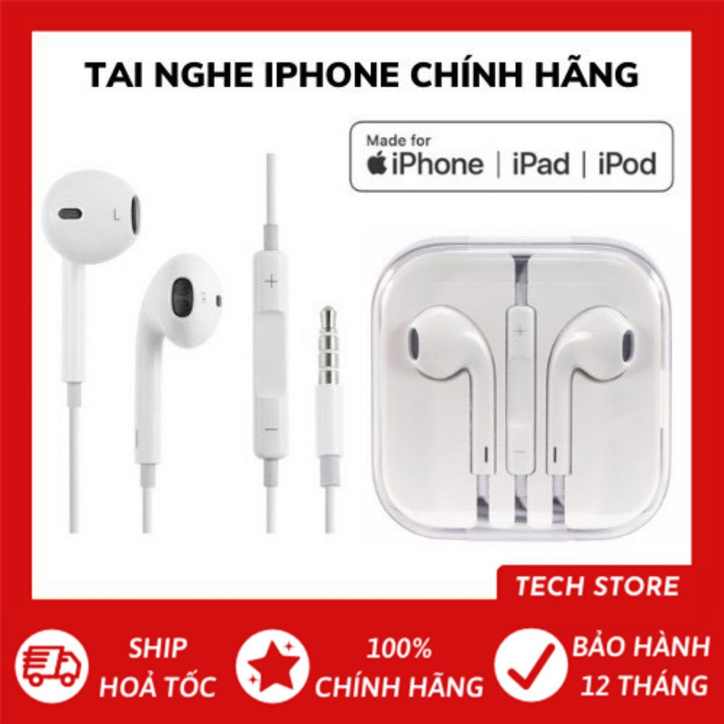 [ CHÍNH HÃNG ] Tai nghe iPhone 6 EarPods with 3.5 mm Headphone - Tai nghe chân tròn - Bảo hành 12 tháng