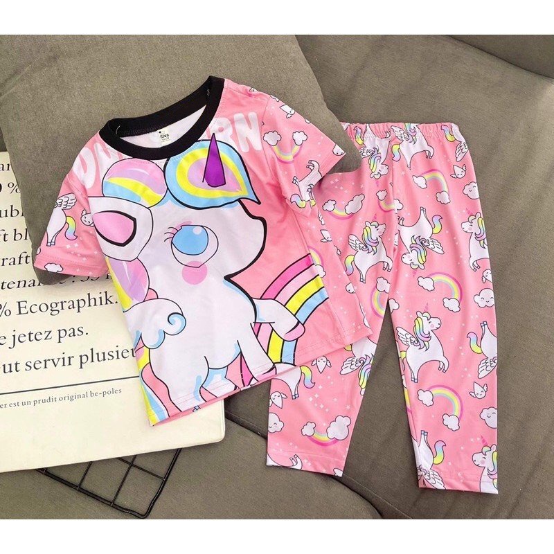 [8-40Kg] Bộ đồ bé gái quần dài in hình 3D HOT TREND chất vải mềm mịn thoáng mát được các bé yêu thích BGD03