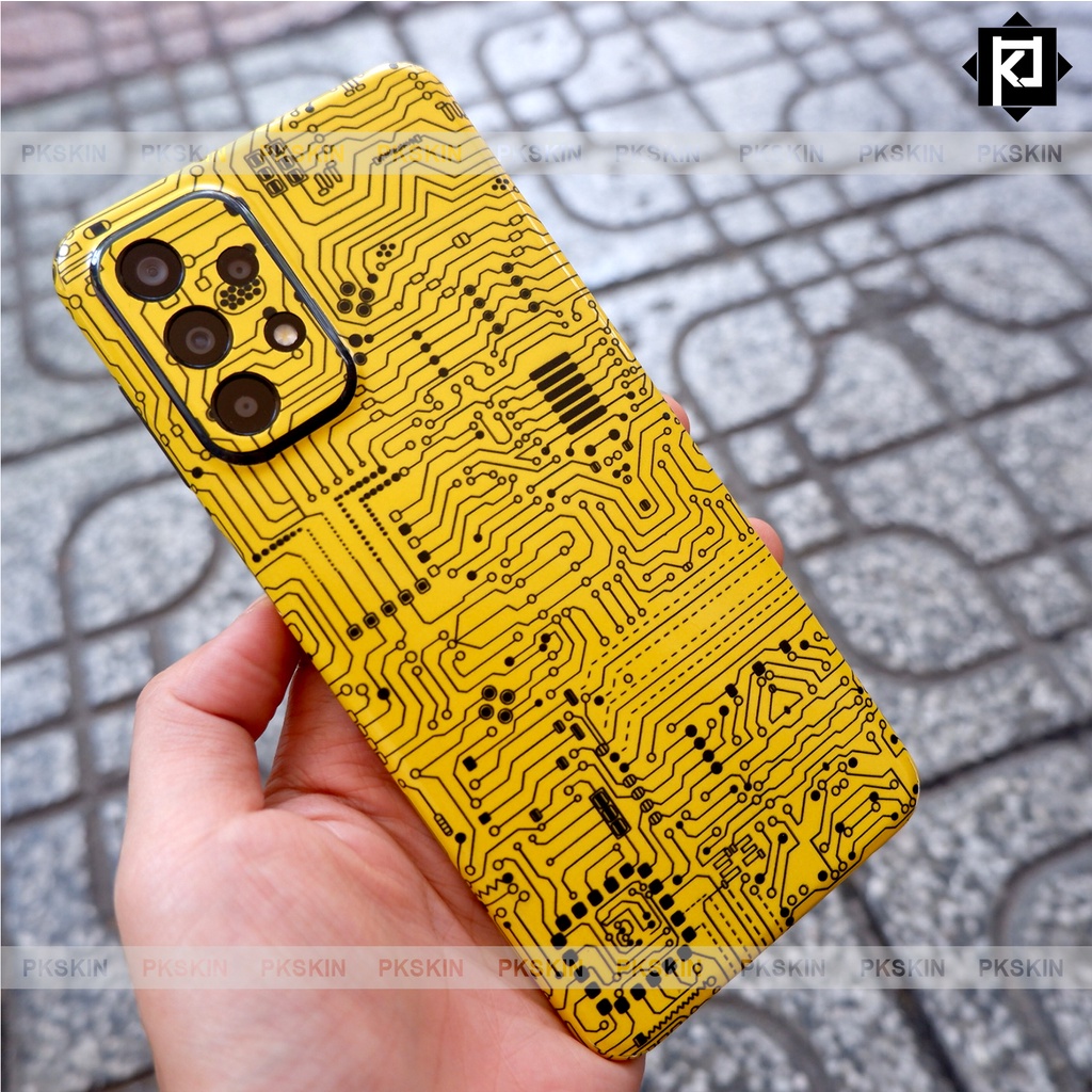 Miếng dán skin full lưng viền samsung A32 , A52 , A72 , A22 4G , A23 , A33 5G , A73 5G , A51 , A71 vân điện