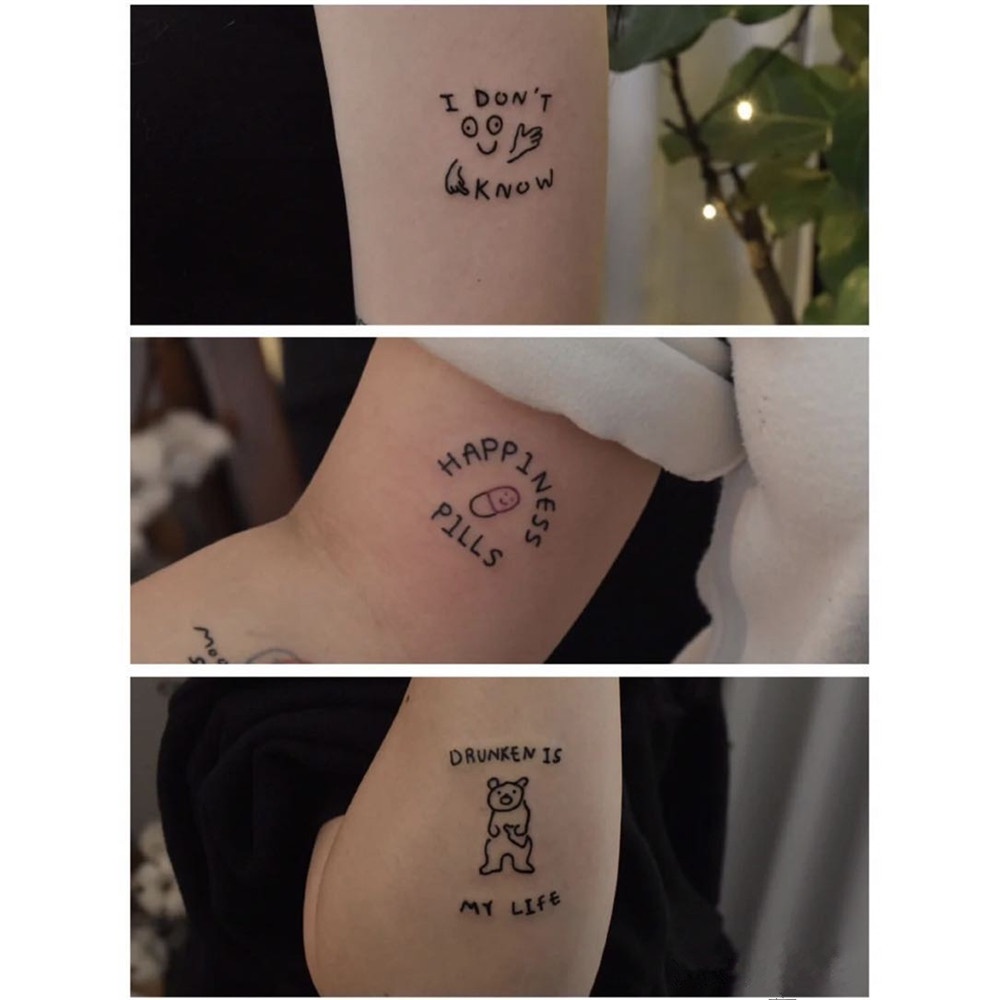 Set 45 hình xăm dán nhiều mẫu đáng yêu chống thấm nước lâu trôi